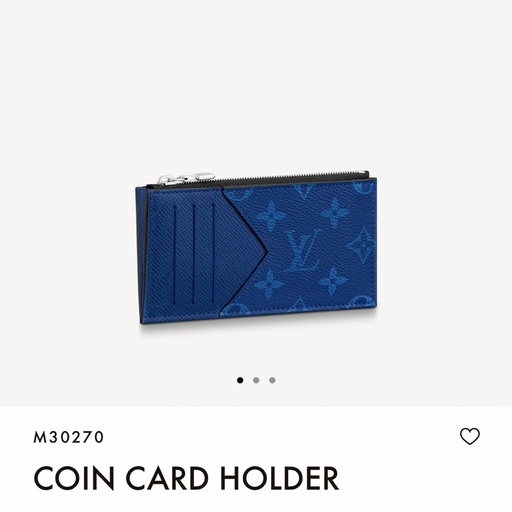 New in box LV coin card holder